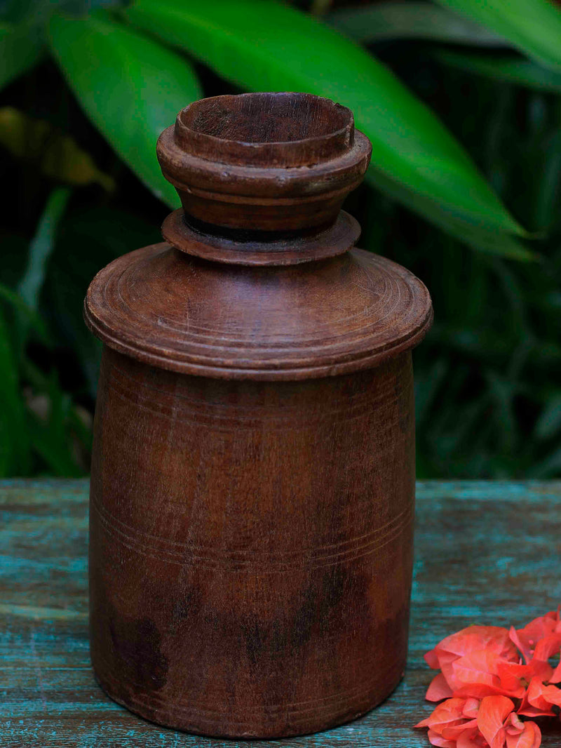 Antique Wooden Pot