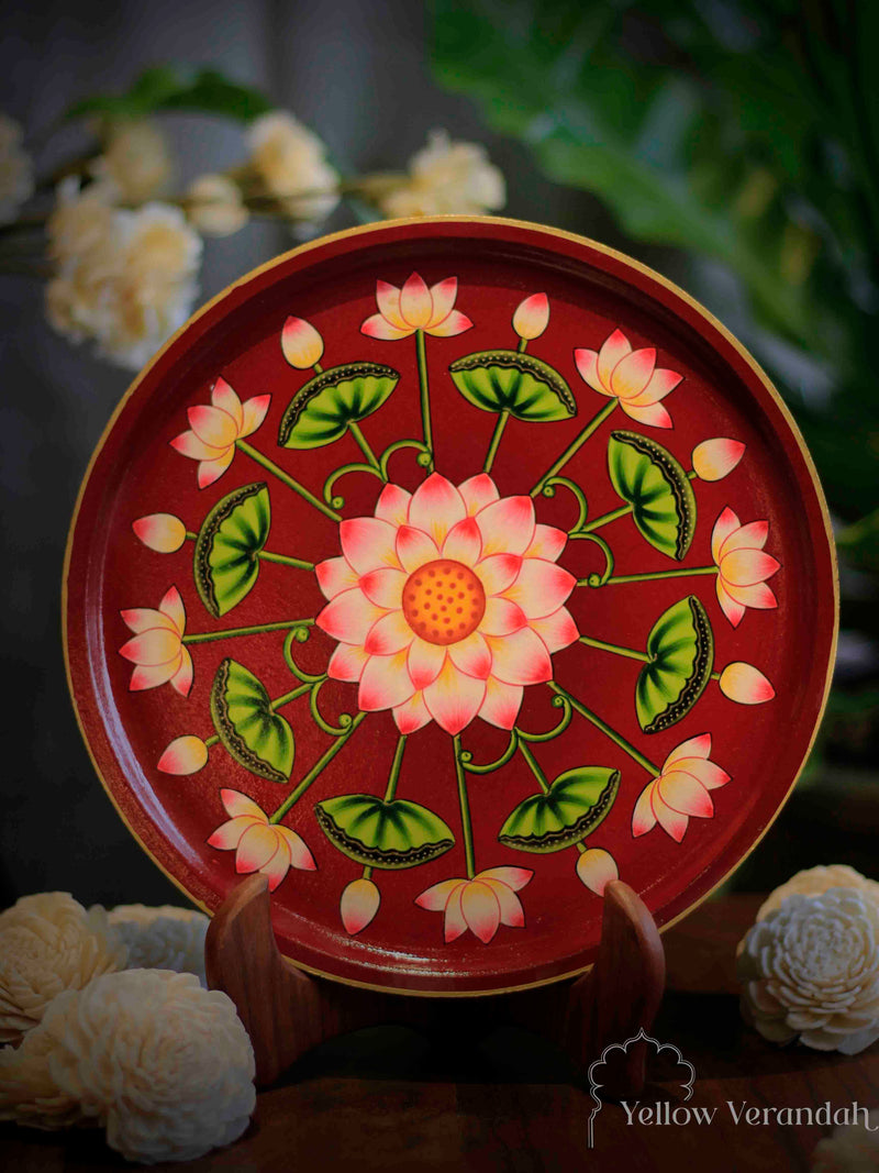 Pichwai Handpainted Wall Plate - 10"HI