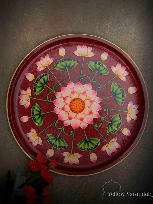 Pichwai Handpainted Wall Plate - 10"HI