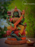 Wooden Lakshmi Sculpture