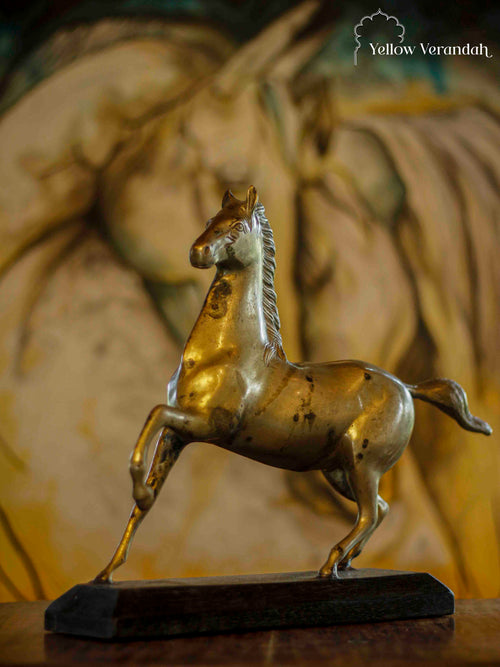 Vintage Brass Running Horse