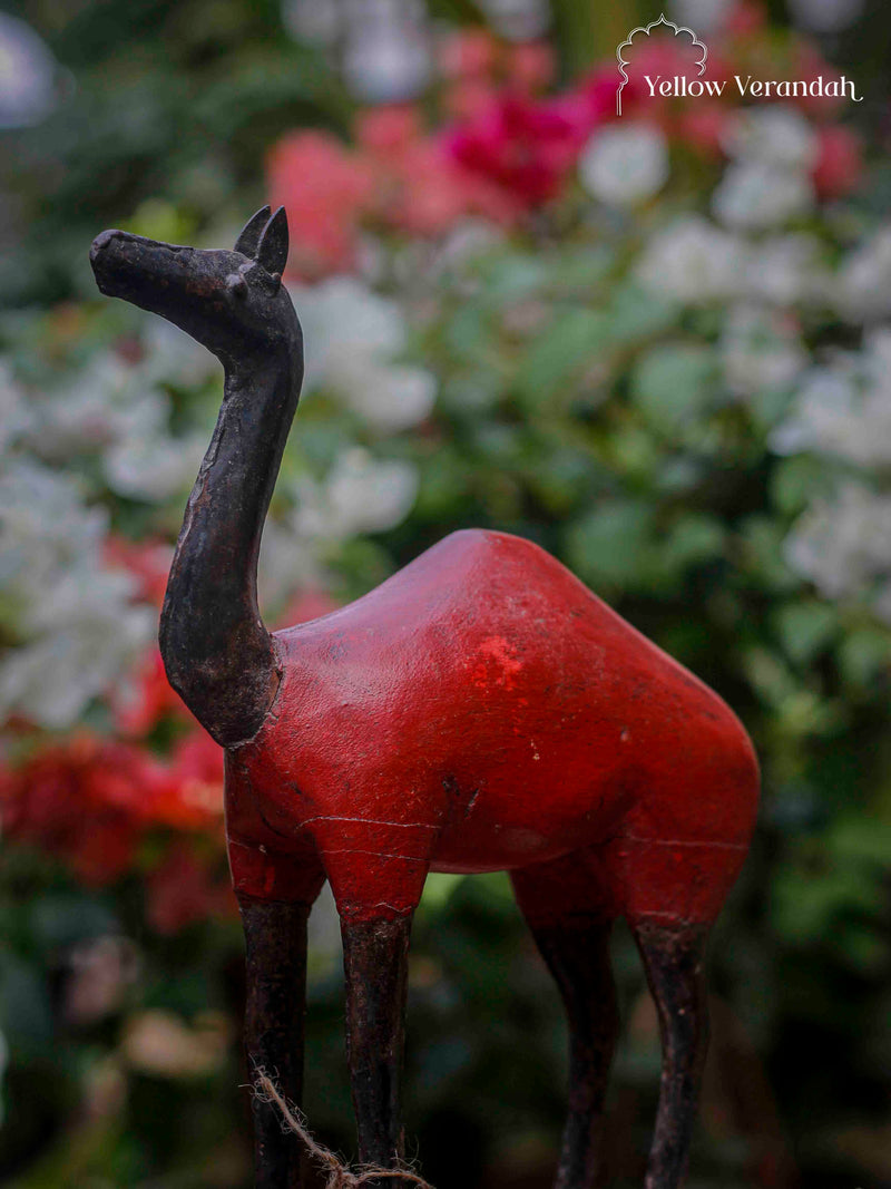 Wooden Camel Sculpture