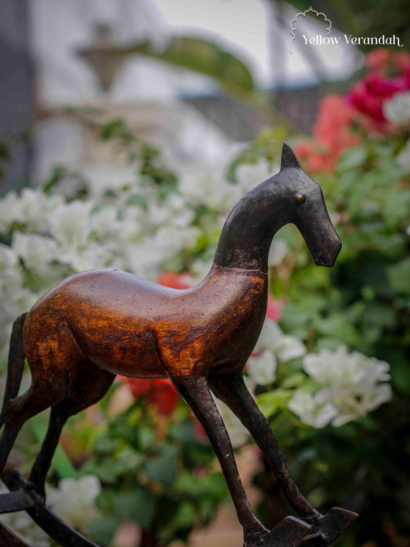 Antique Wooden Rocking Horse