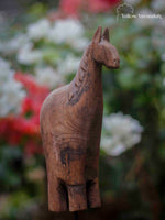 Antique Wooden Horse On Stand