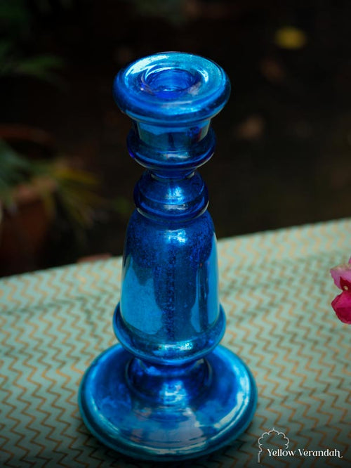 Antique Glass Candle Stand