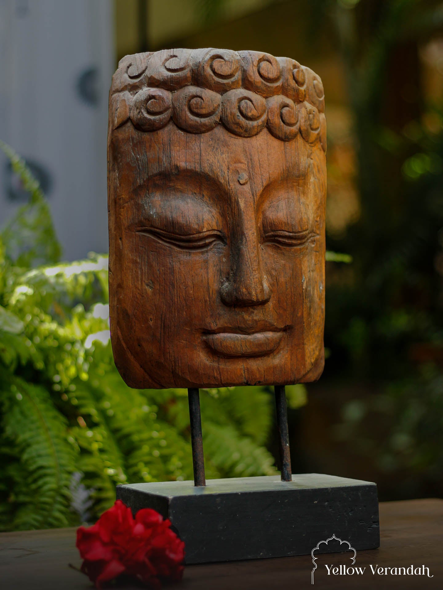 Statua vintage Buddha in ottone proveniente dall'India ('900)