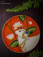 Pichwai Handpainted Wall Plate - 10"