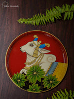 Pichwai Handpainted Wall Plate - 10"