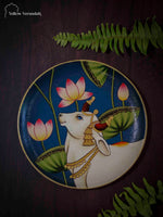 Pichwai Handpainted Wall Plate - 8"