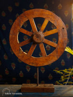 Antique Wooden Wheel Decor