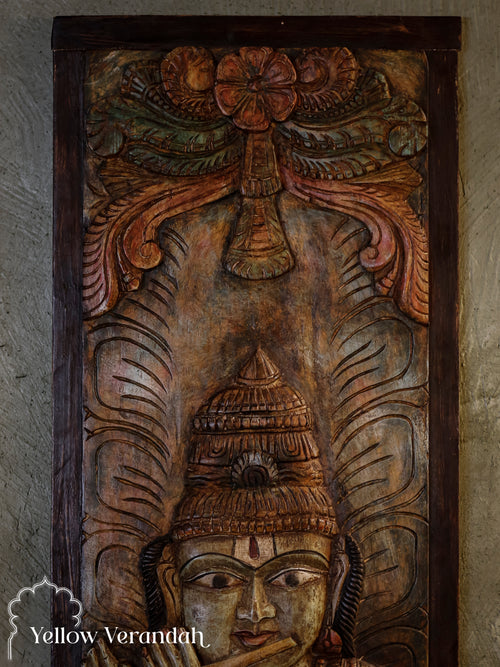 Wooden Wall Panel - Krishna