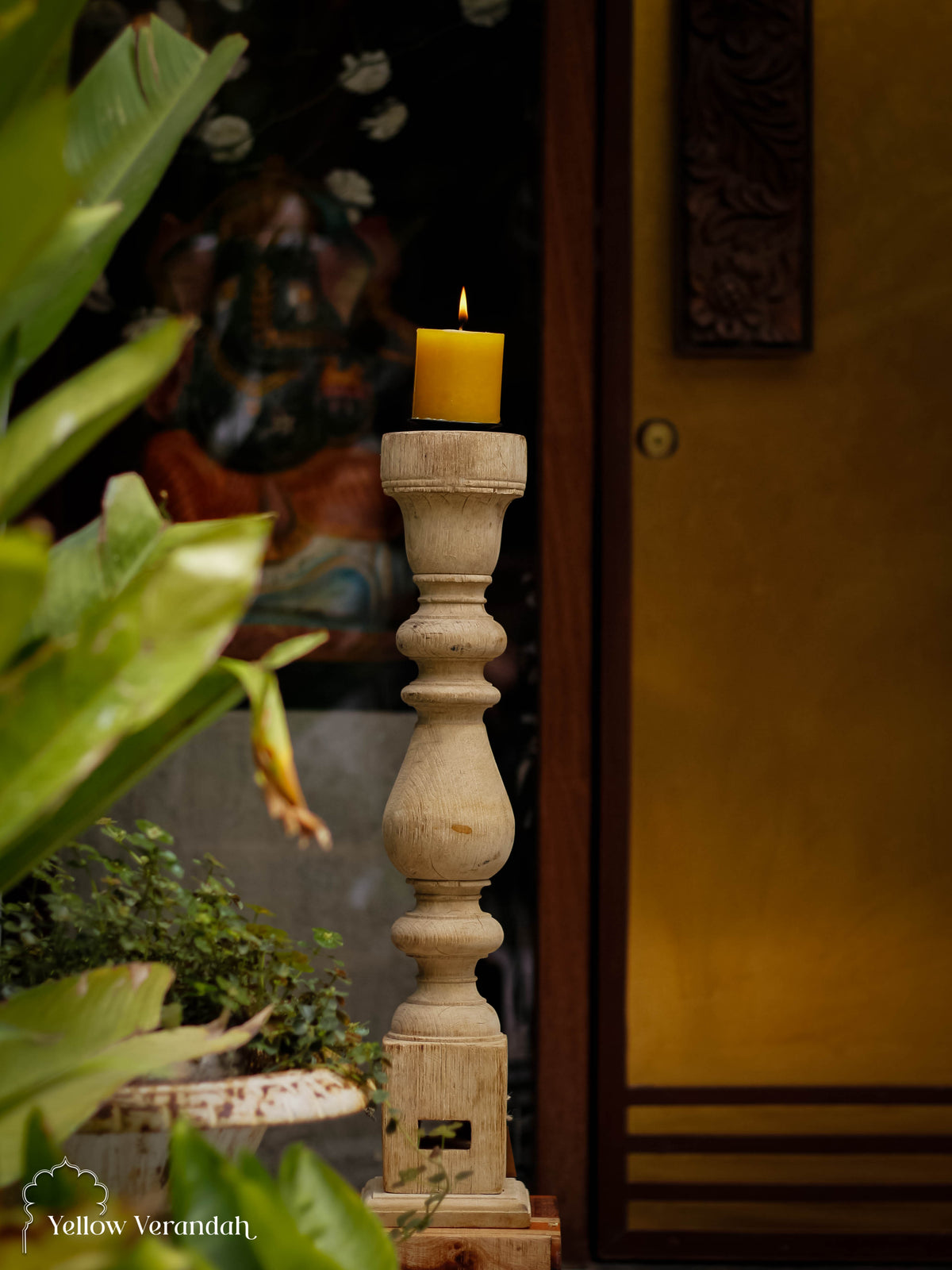 Wooden Candle Stand