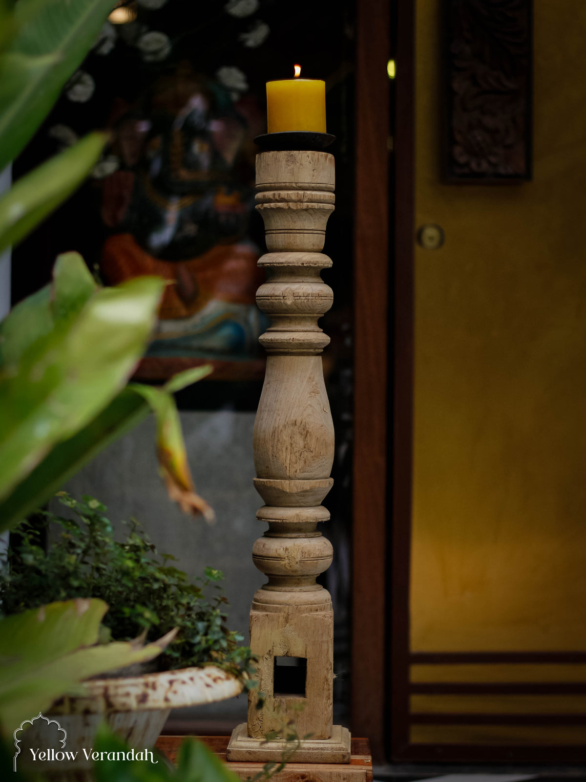 Wooden Candle Stand