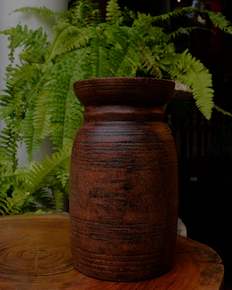 Antique Wooden Pot