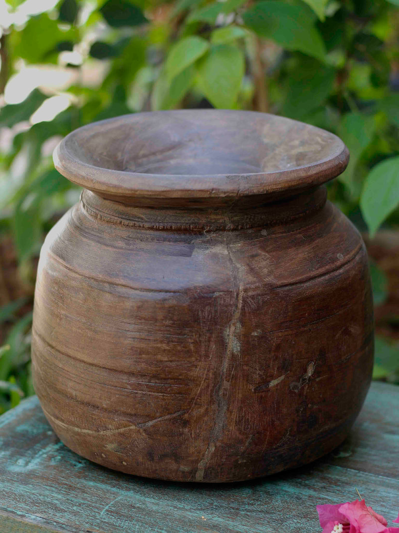 Antique Wooden Pot