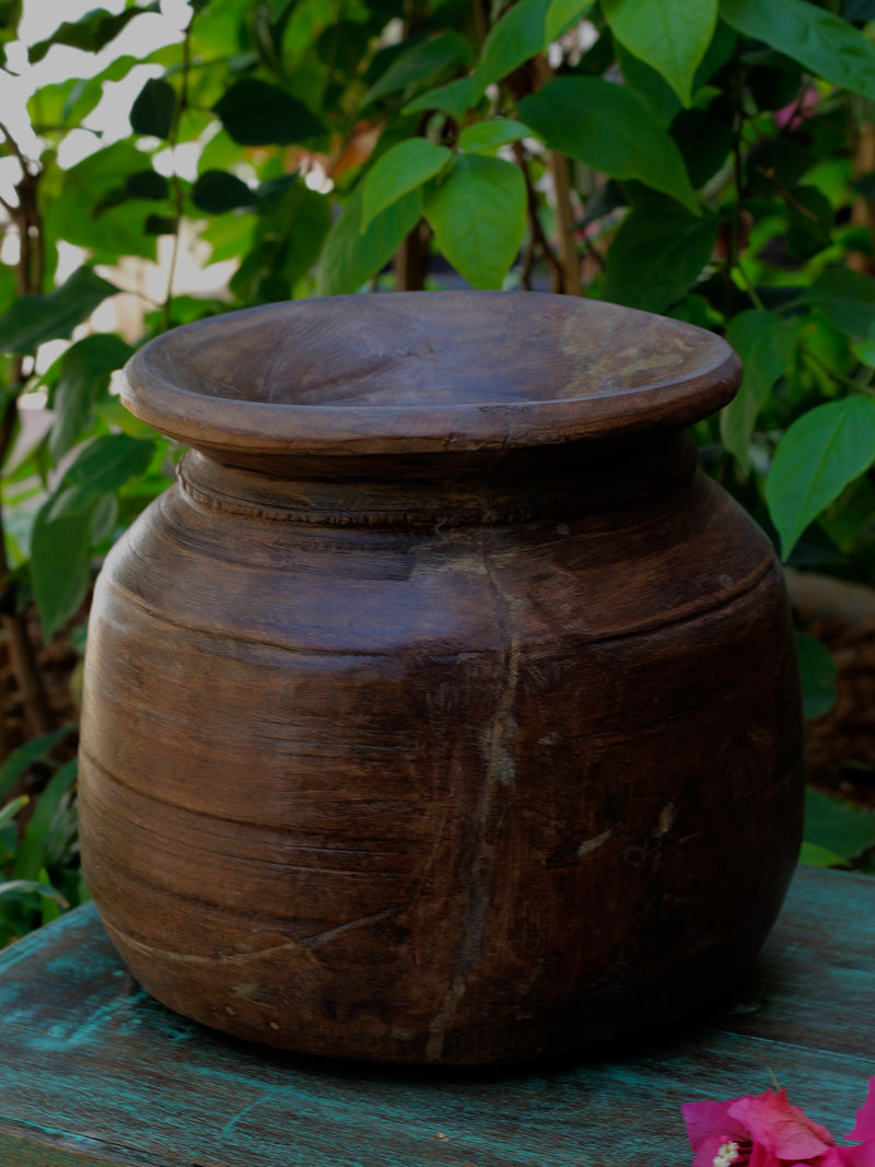 Antique Wooden Pot