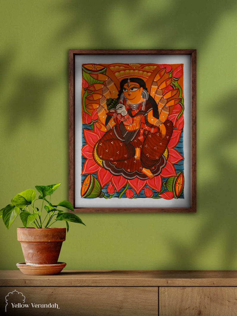 Maa Parvathi and Ganesha Painting 