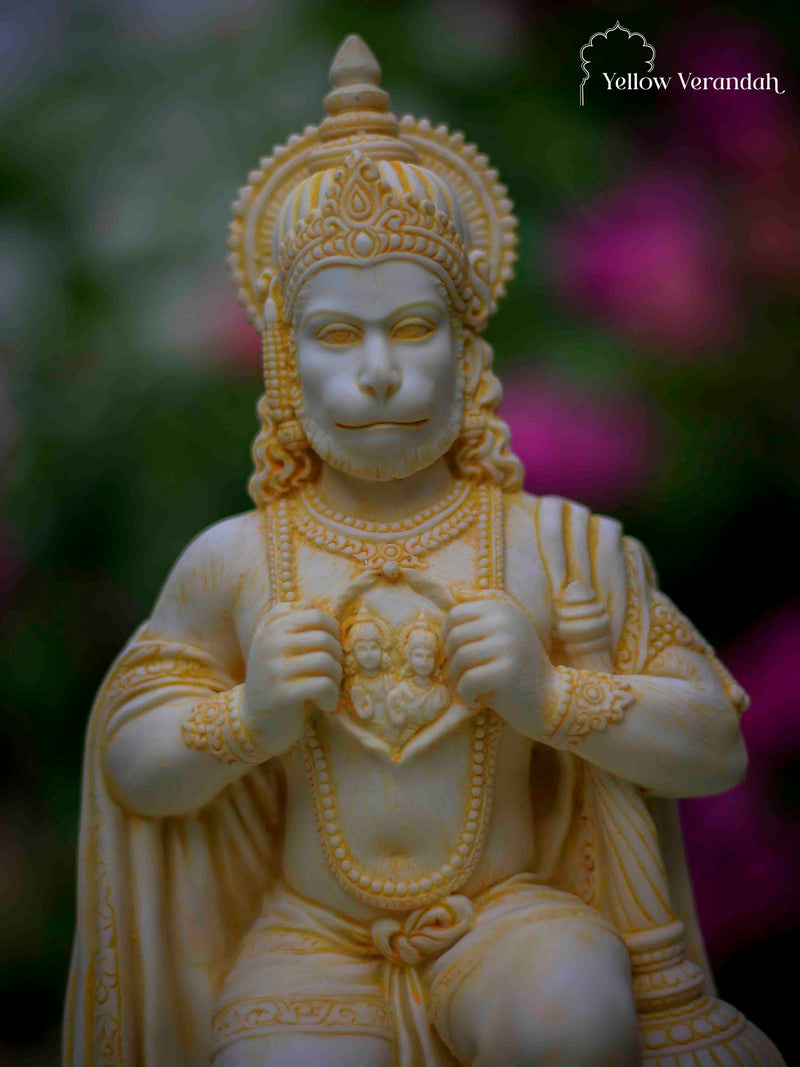 Marble Dust Sculpture of Hanuman 