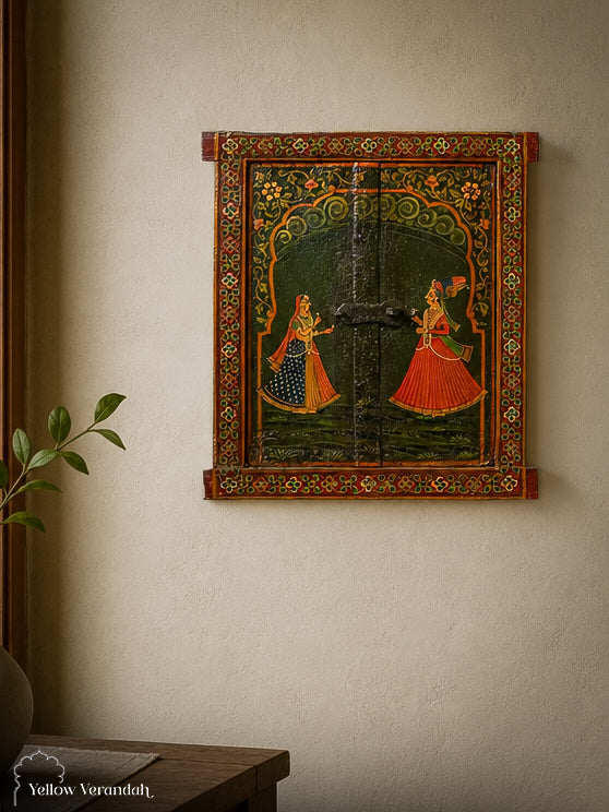 Pichwai Handpainted Wall Panel Window
