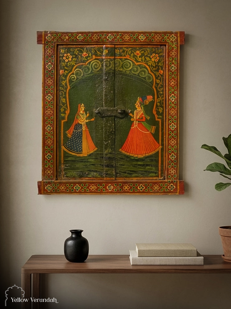 Pichwai Handpainted Wall Panel Window