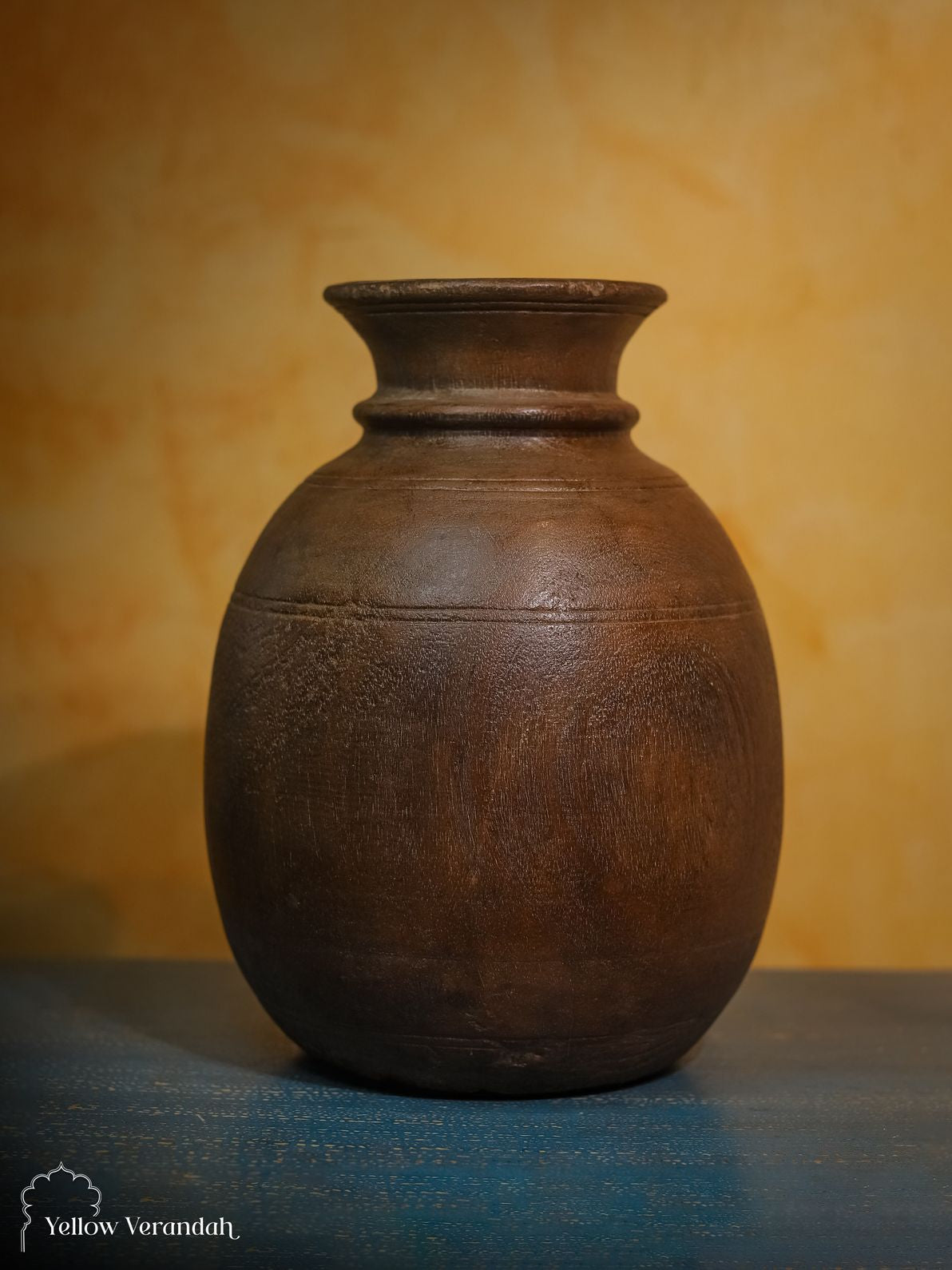 Antique Wooden Pot Vase