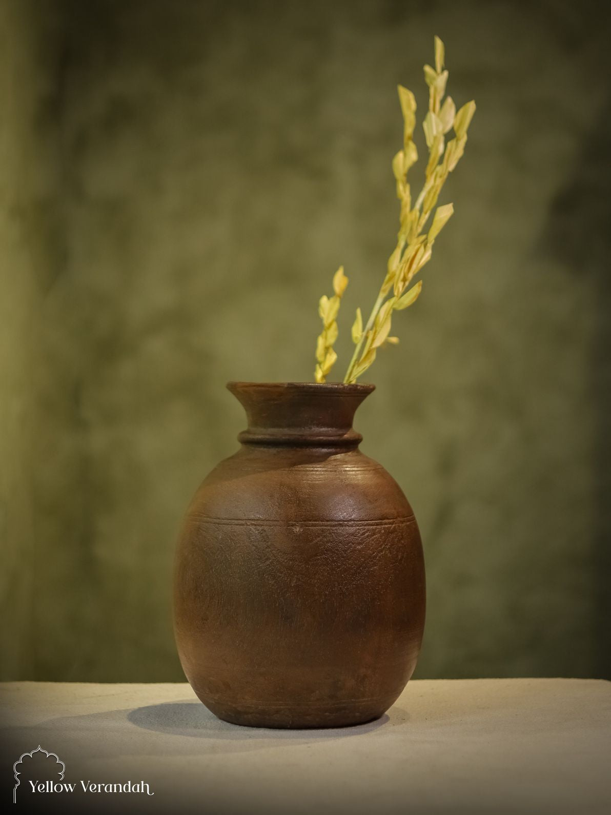 Antique Wooden Pot Vase