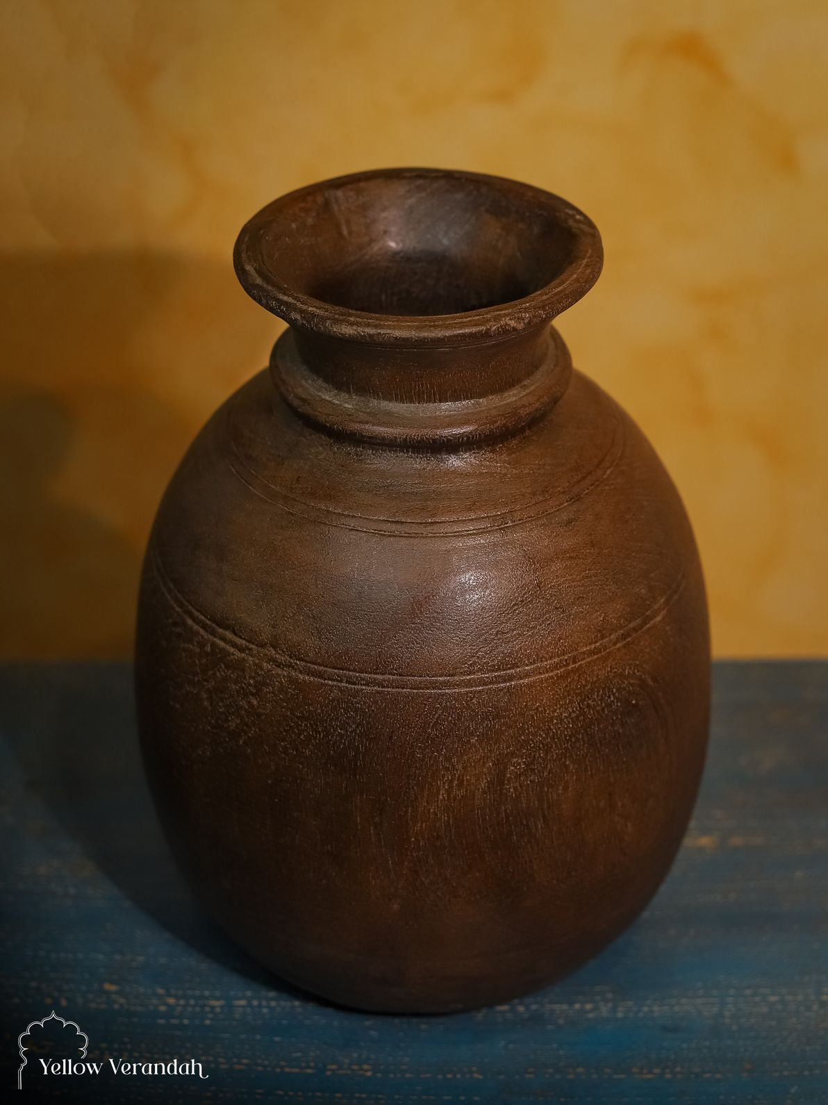 Antique Wooden Pot Vase
