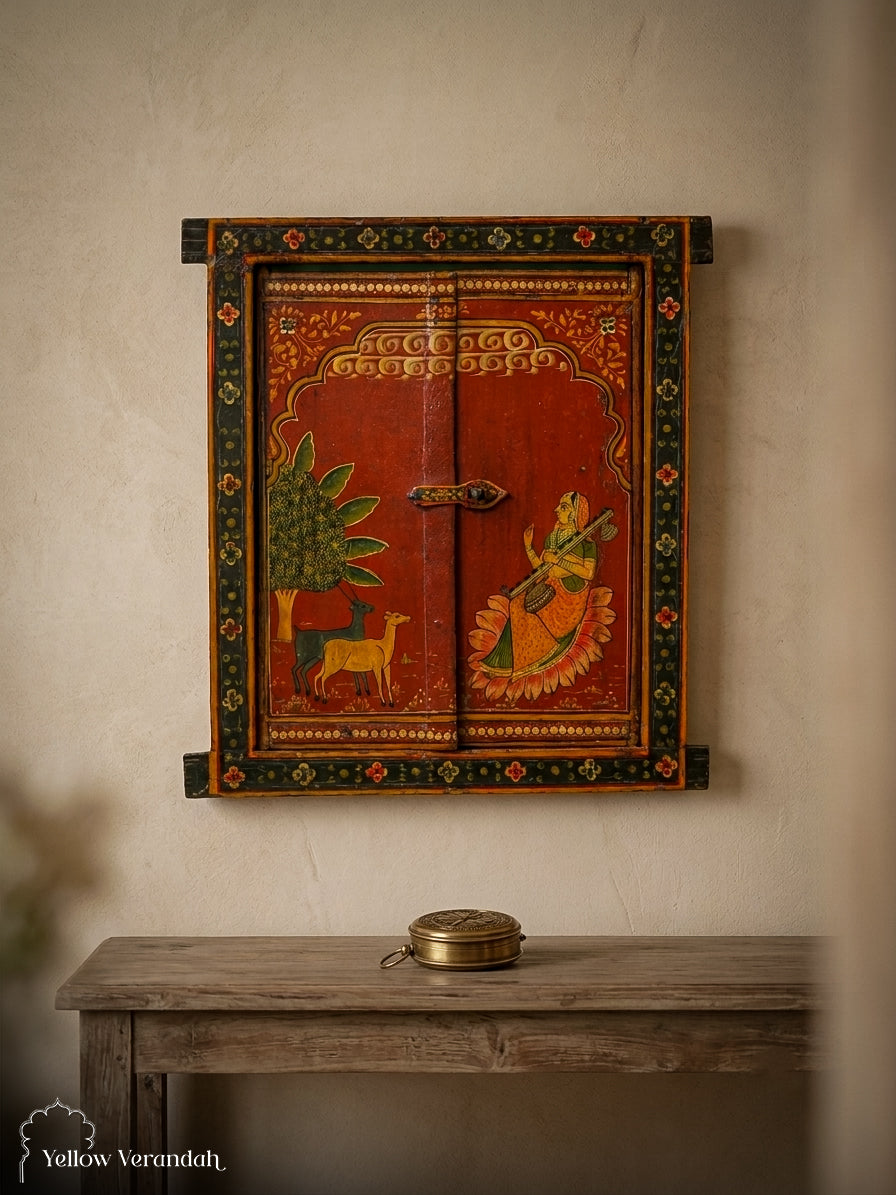 Pichwai Handpainted Wall Panel Window
