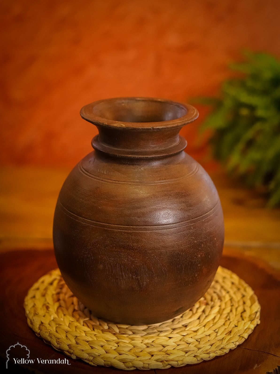 Antique Wooden Pot Vase