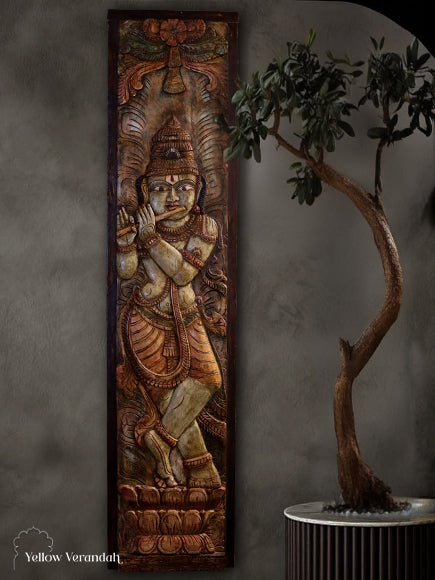 Wooden Wall Panel - Krishna