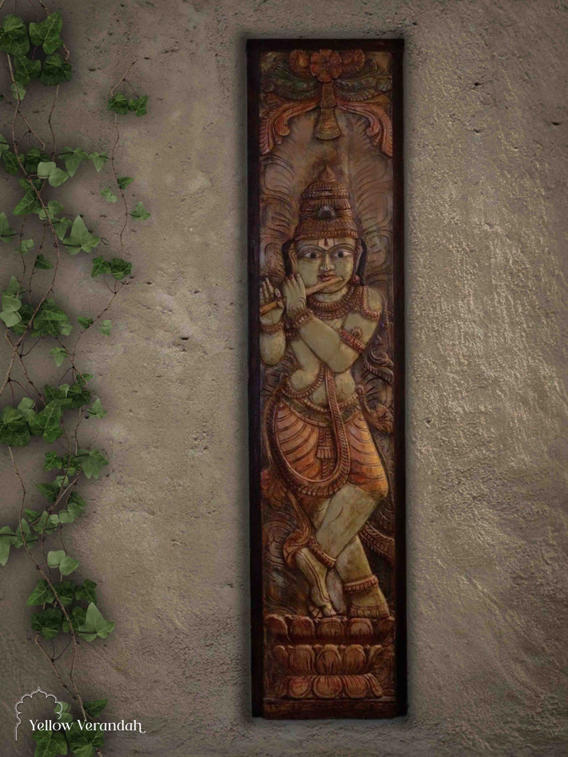 Wooden Wall Panel - Krishna