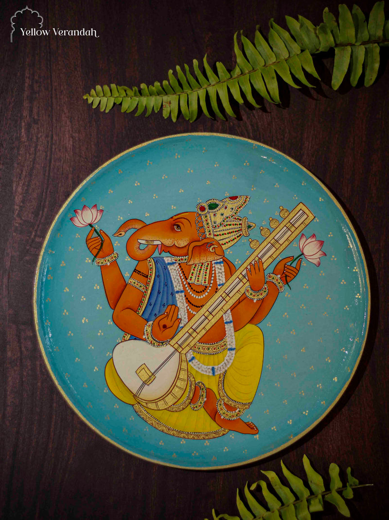 Pichwai Plate Painting