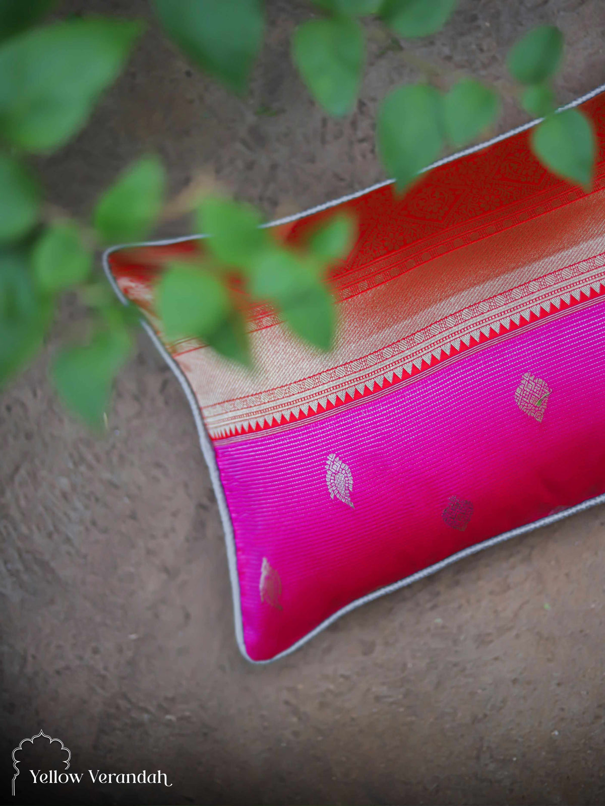Pink Cushion Cover with Boarder 