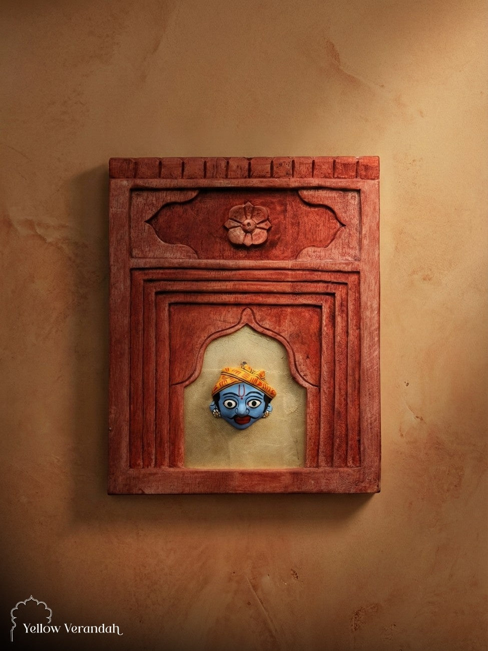 Wooden Jharokha Frame with Cheryal Mask