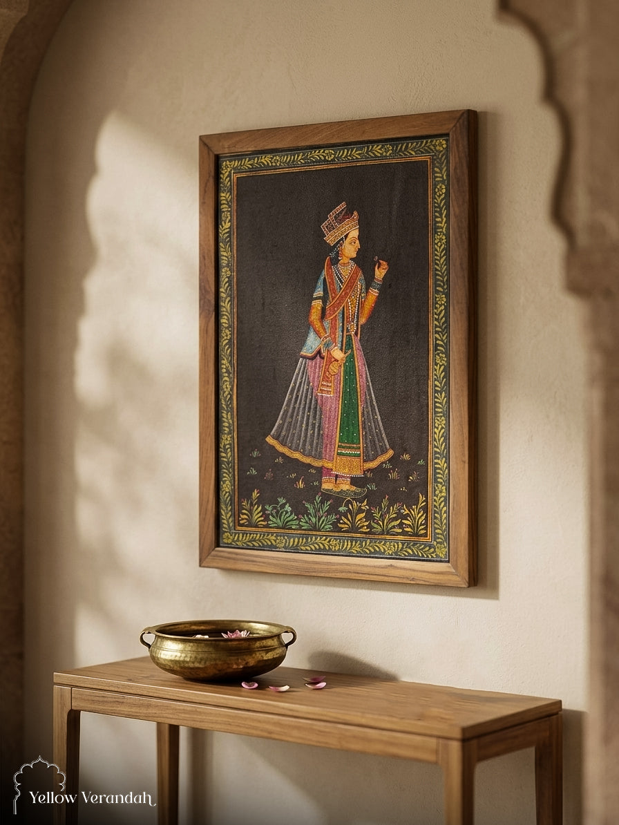 Vintage Painting - Indian Queen Portrait