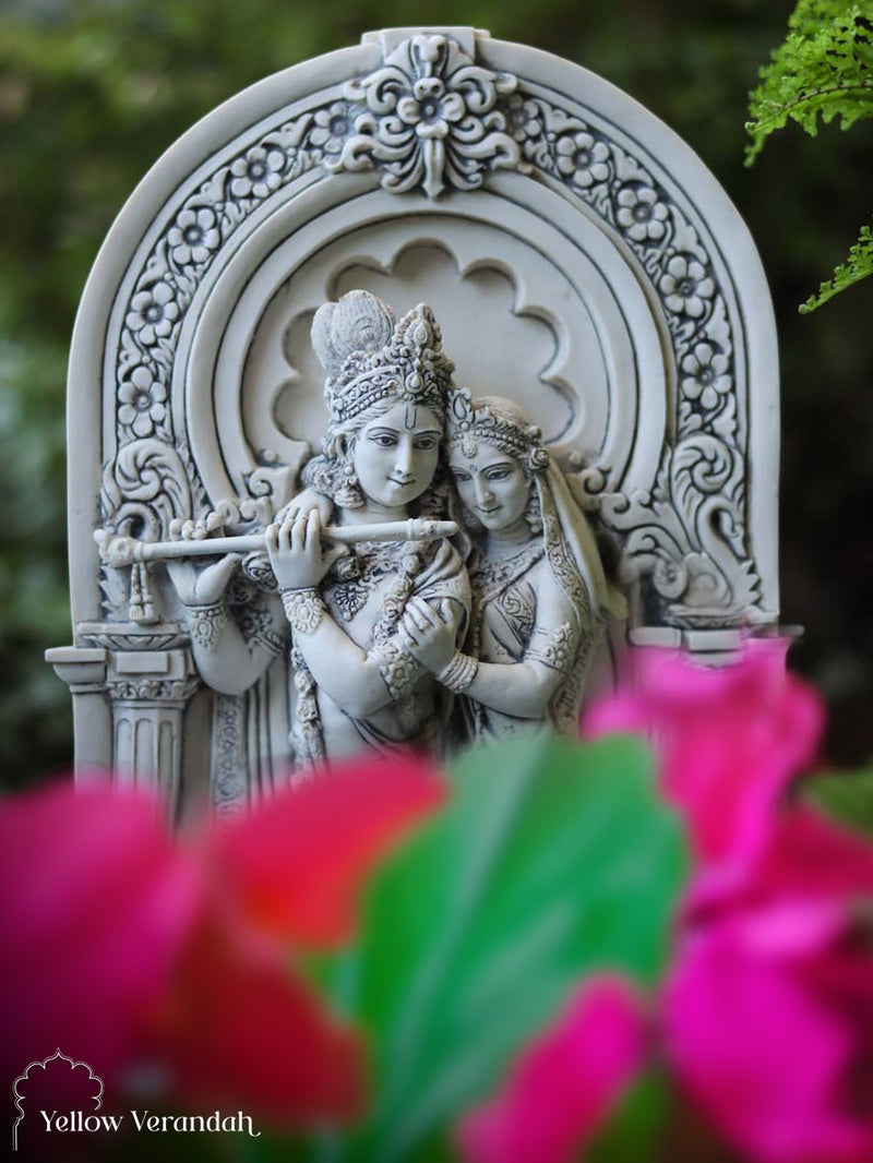 Radha Krishna Marble Dust Statue 