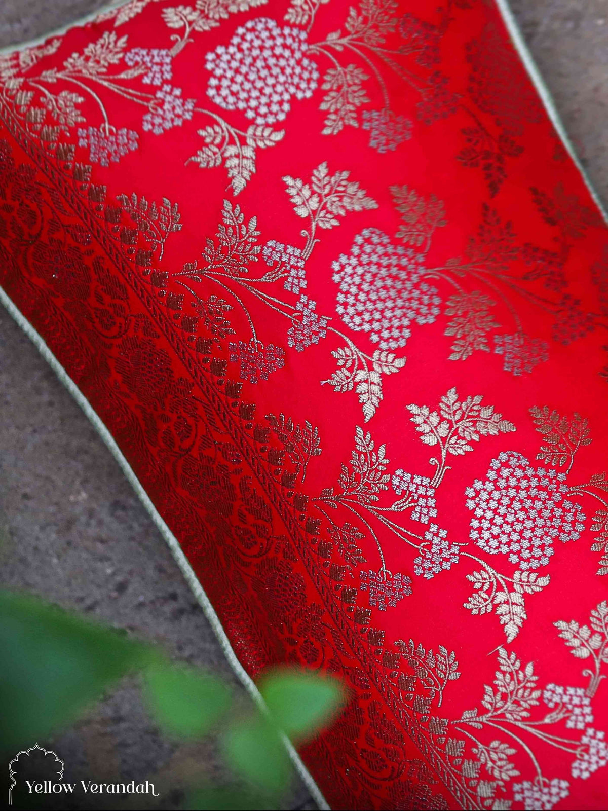 Red Designer Rectangle Pillow Case 
