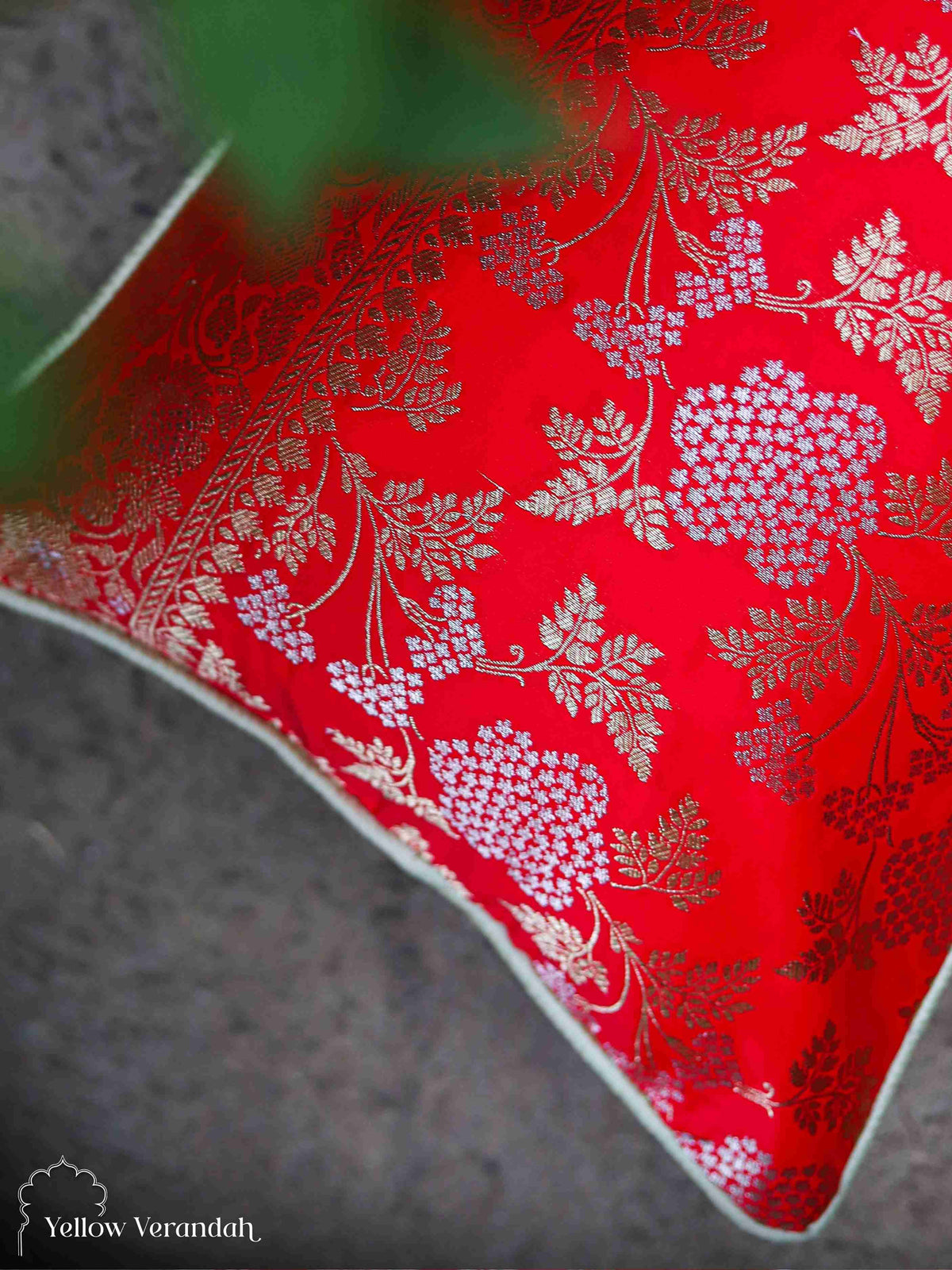 Red Rectangle Pillow Cover 