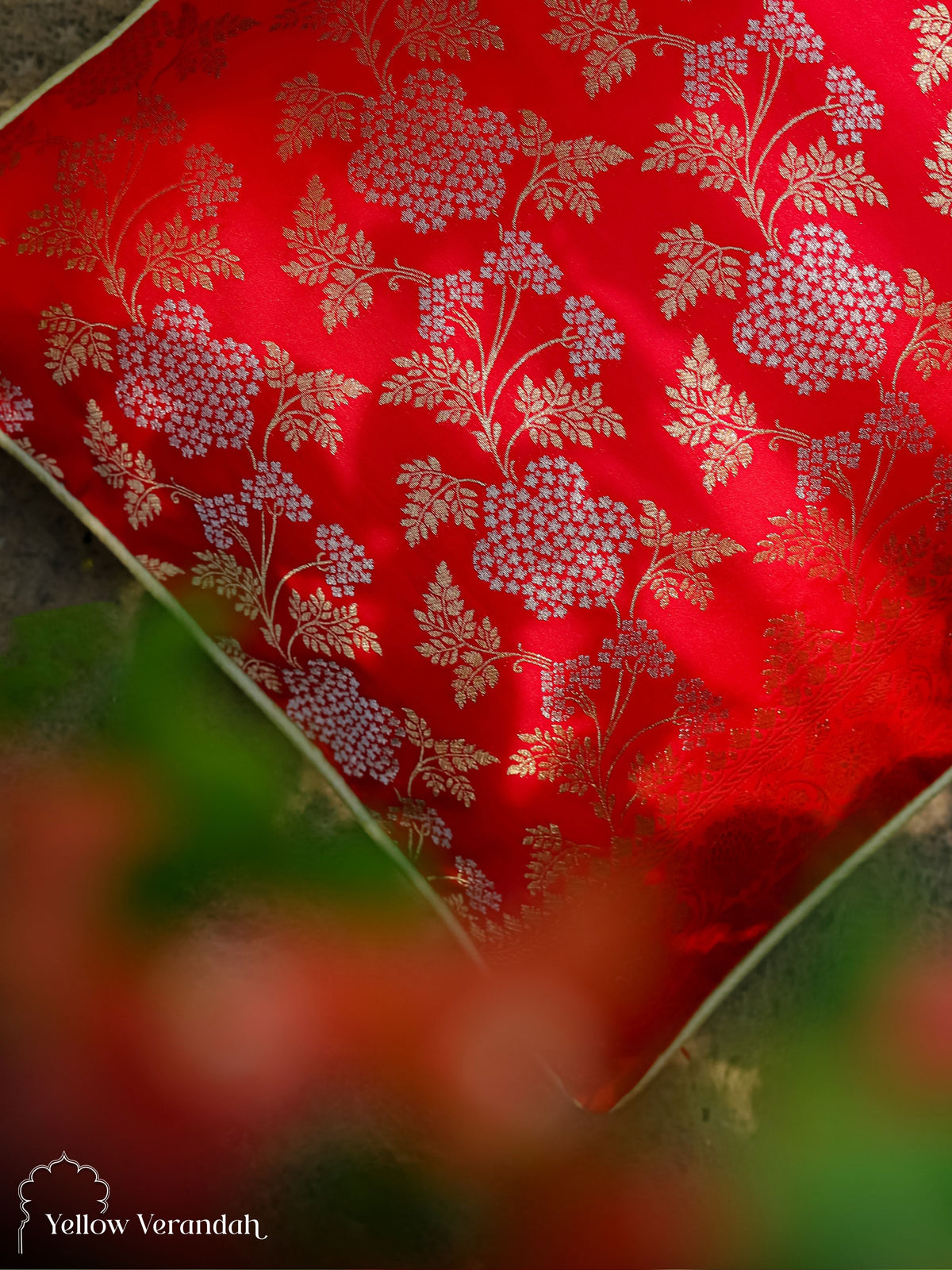 Red Silk Pillow Case 
