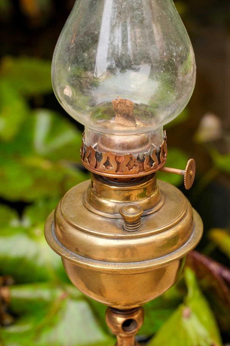 Vintage Brass Lamp – Yellow Verandah