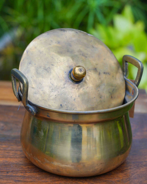 Vintage Brass Kadai Pot