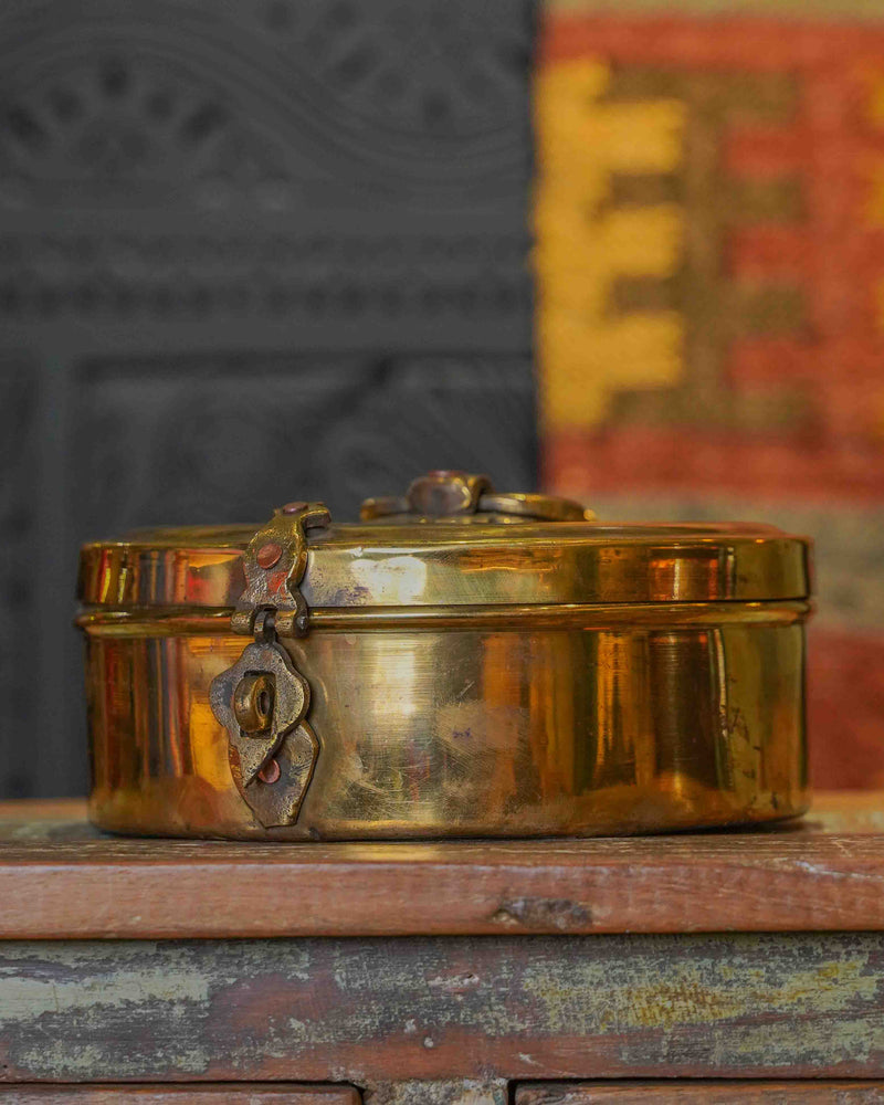 Vintage Brass Chapati Box