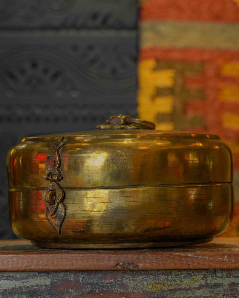 Vintage Brass Chapati Box