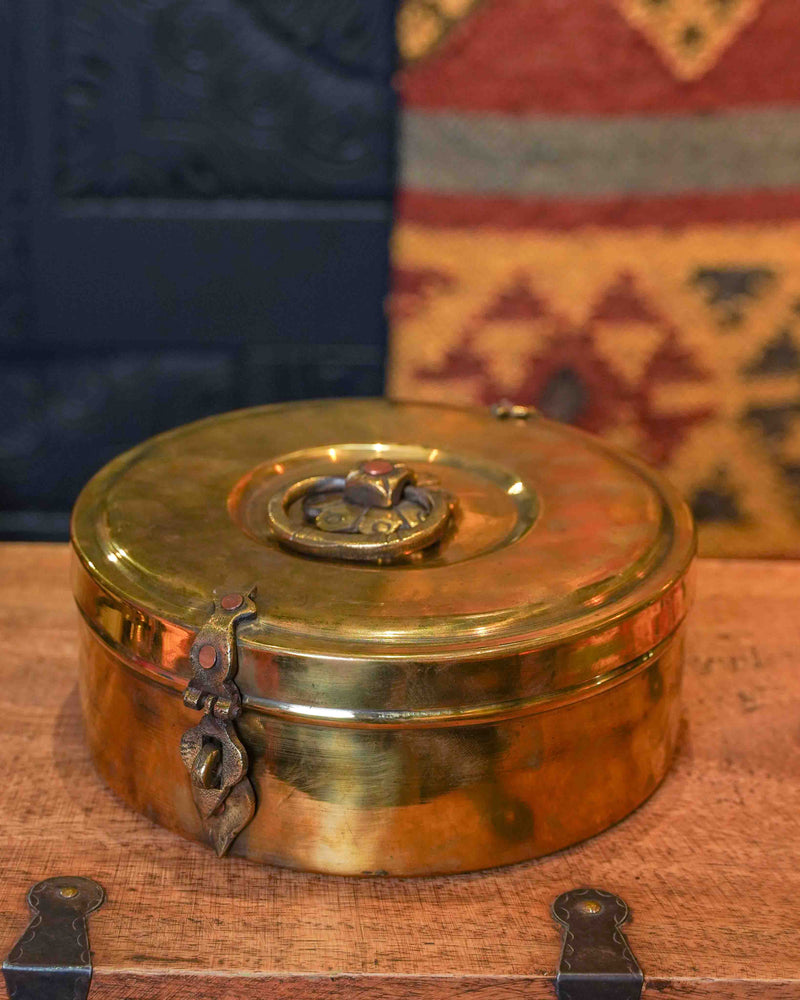 Vintage Brass Chapati Box