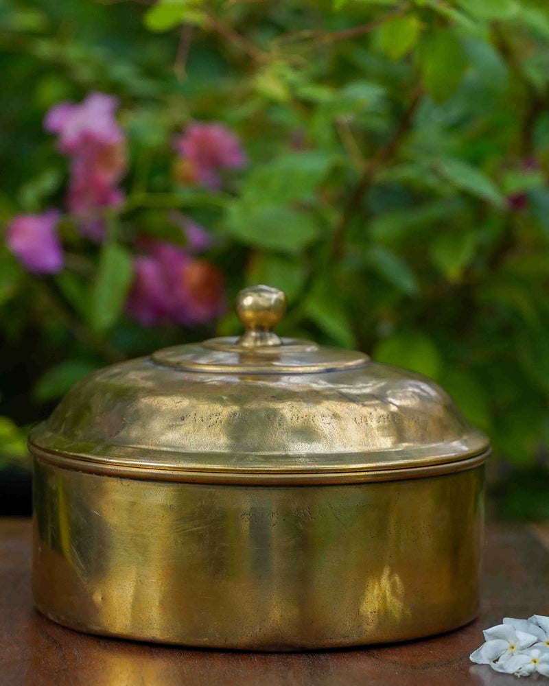 Vintage Brass Chapati Box