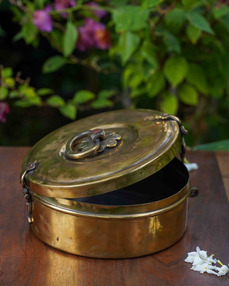 Vintage Brass Chapati Box