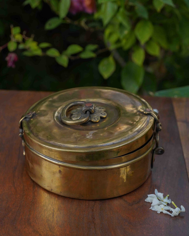 Vintage Brass Chapati Box