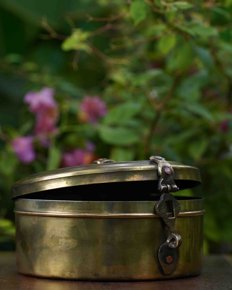 Vintage Brass Chapati Box