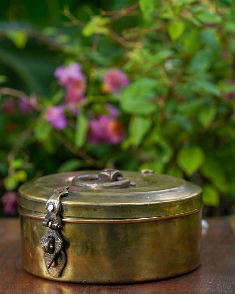 Vintage Brass Chapati Box