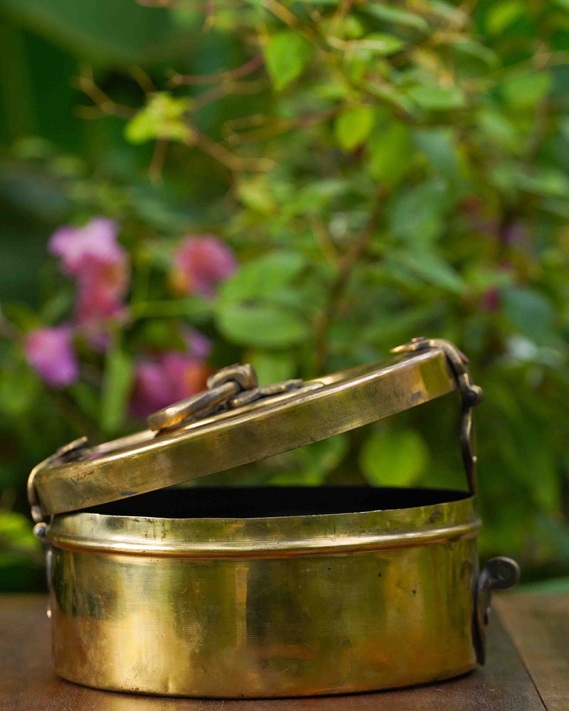 Vintage Brass Chapati Box